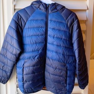 Zara Boys Jacket lite puffer, with hood size 11-12